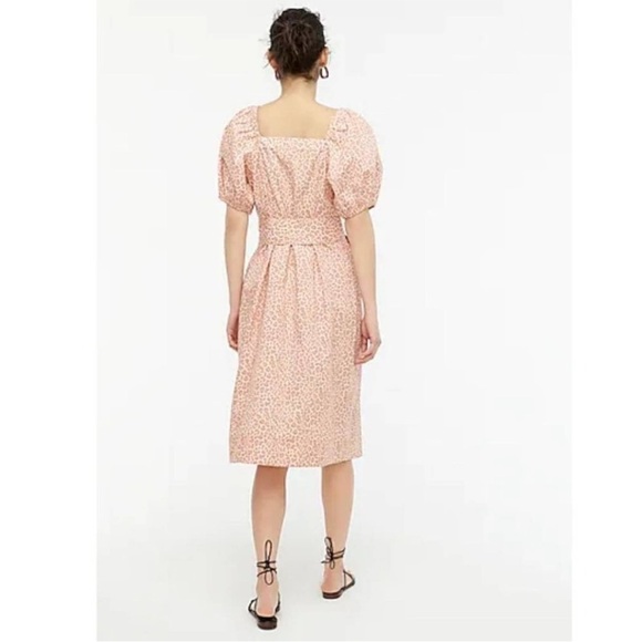 J. Crew Pink Animal Print Midi Dress - Picture 3 of 10